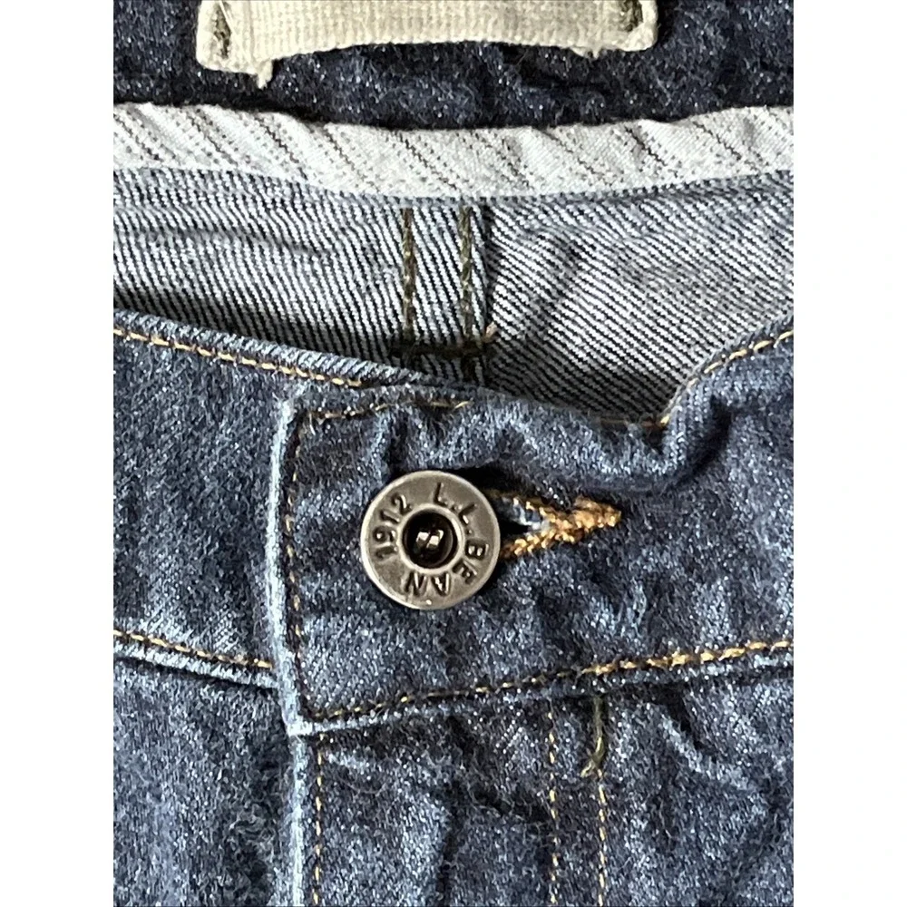 LL Bean Jeans Mens 36x30 (Fits 35x28) Blue Denim Pants Straight Boot Cut EUC